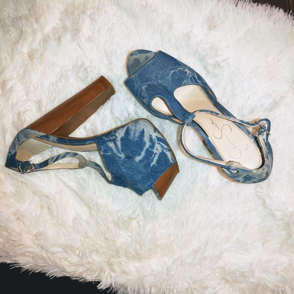 Jessica Simpson Shoes - JESSICA SIMPSON Hot  denim heels 